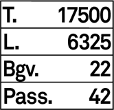 Vægttavle T. L. Bgv. Pass. Hvid