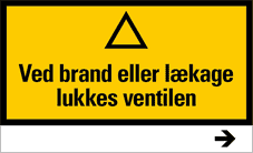 Ved brand eller lækage