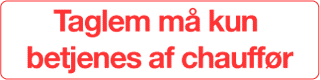 Taglem må kun betjenes af chauffør
