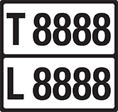 Vægttavle T L, 149x140mm